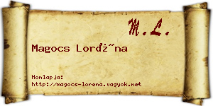Magocs Loréna névjegykártya